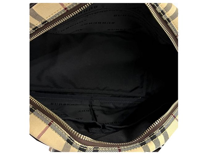 Burberry Beige House Check Canvas Handtasche - Ansicht 4