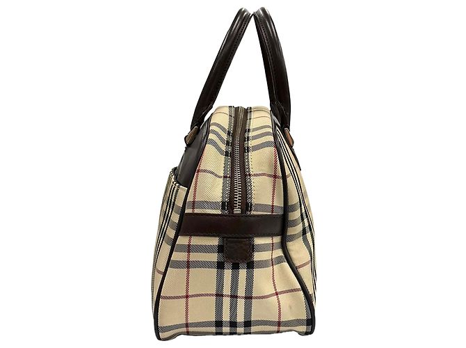 Burberry Beige House Check Canvas Handtasche - Ansicht 6