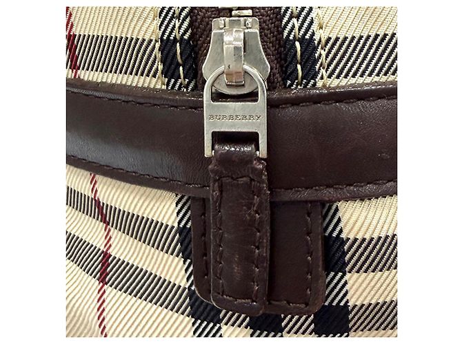 Burberry Beige House Check Canvas Handtasche - Ansicht 9