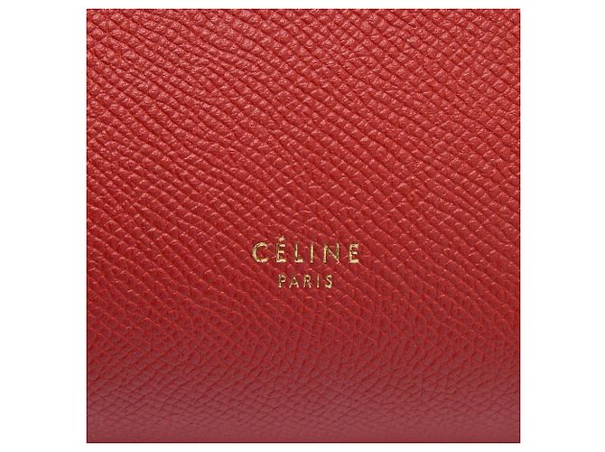 Belt Bag Céline Bolso cinturón Celine Nano de piel de becerro granulada roja - vista 5