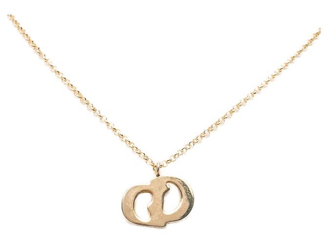 Collana Dior Gold con pendente logo CD placcato oro D'oro - vista 3