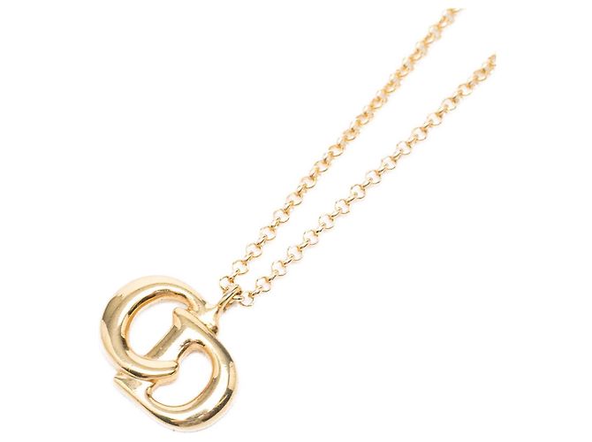 Collana Dior Gold con pendente logo CD placcato oro D'oro - vista 4