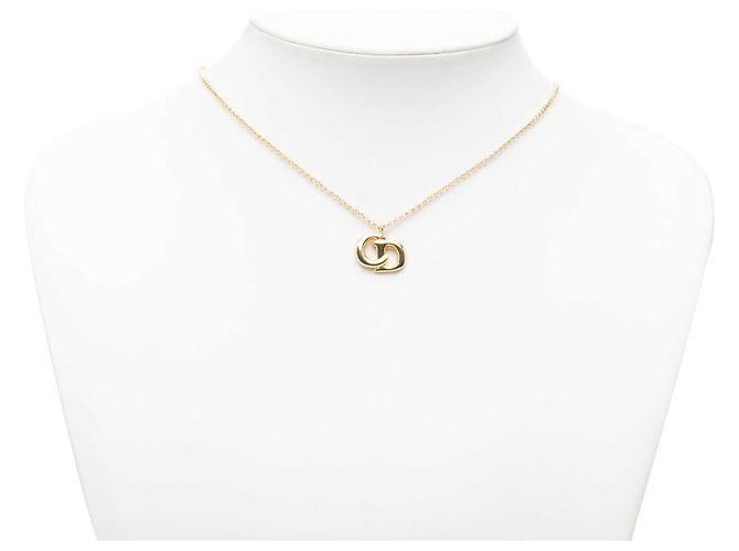 Collana Dior Gold con pendente logo CD placcato oro D'oro - vista 7