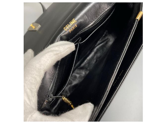 Céline Borsa a tracolla Celine in pelle nera Nero - vista 12