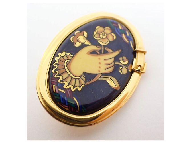 Spilla Hermès oro D'oro - vista 3