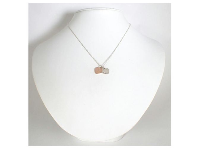 Collana con pendente a doppio cuore Tiffany & Co. in argento 925 - vista 3