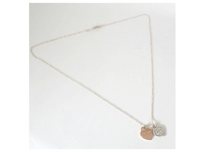 Collana con pendente a doppio cuore Tiffany & Co. in argento 925 - vista 4