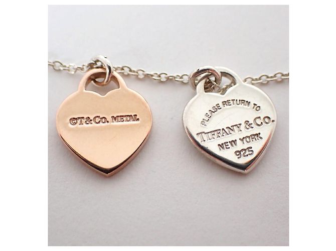 Collana con pendente a doppio cuore Tiffany & Co. in argento 925 - vista 5