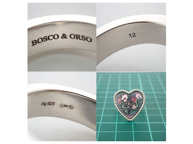 Anello Cuore GUCCI Ag925 BOSCO & ORSO - vista 10