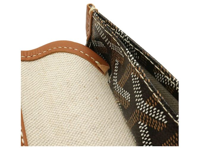 Borsa Tote/Borsa a Tracolla Goyard Saint Louis PM Marrone Nero Bianco - vista 7
