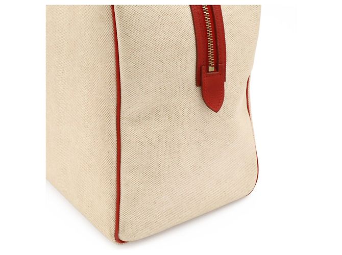 Hermès Borsa Boston Hermes Victoria 43 Rosso Beige - vista 5