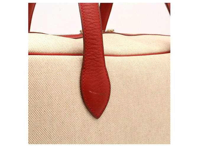 Hermès Borsa Boston Hermes Victoria 43 Rosso Beige - vista 9