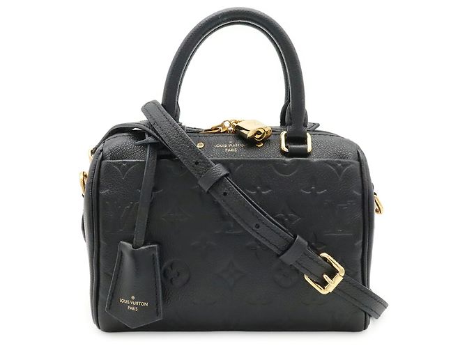 Borsa Louis Vuitton Monogram Empreinte Speedy Bandoulière 20 Nero - vista 2