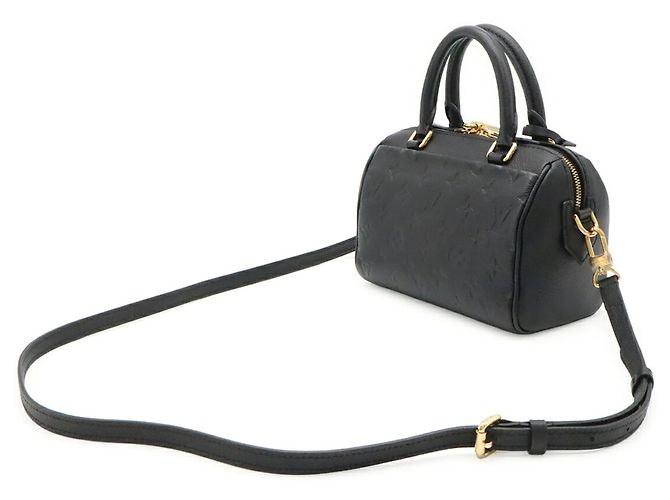 Borsa Louis Vuitton Monogram Empreinte Speedy Bandoulière 20 Nero - vista 3