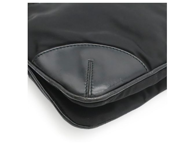 Borsa a spalla Prada Triangle Tessuto Light Nero - vista 4