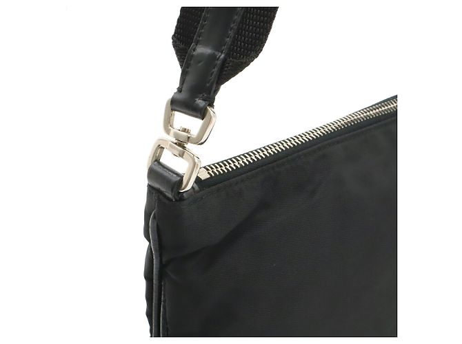 Borsa a spalla Prada Triangle Tessuto Light Nero - vista 5