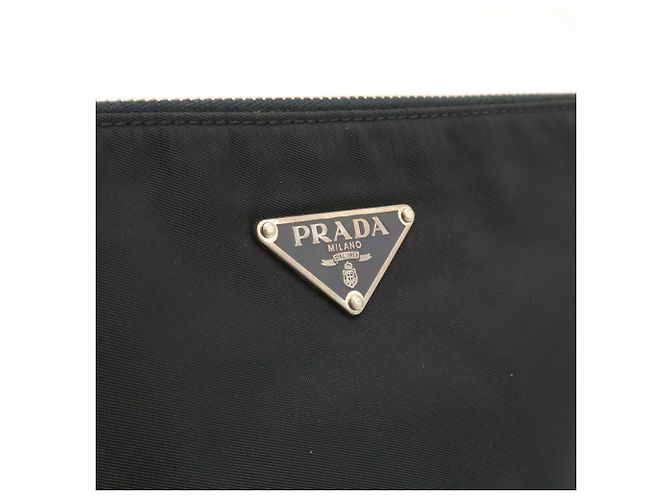 Borsa a spalla Prada Triangle Tessuto Light Nero - vista 9