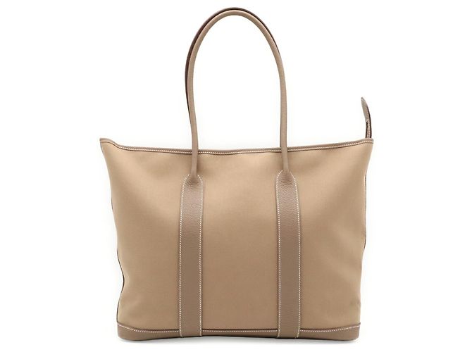 Hermès Borsa Tote Hermes Garden Zip MM Taupe - vista 2