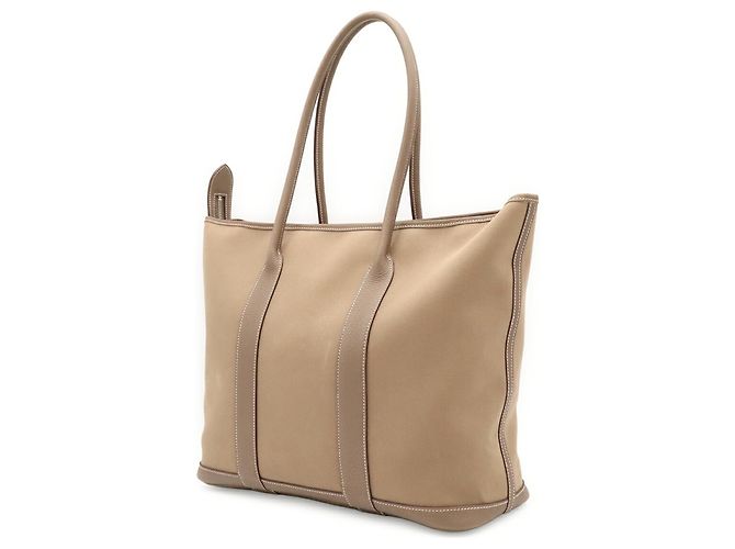 Hermès Borsa Tote Hermes Garden Zip MM Taupe - vista 3