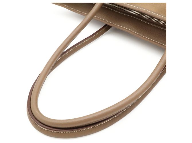 Hermès Borsa Tote Hermes Garden Zip MM Taupe - vista 5