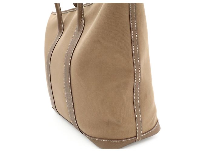 Hermès Borsa Tote Hermes Garden Zip MM Taupe - vista 7
