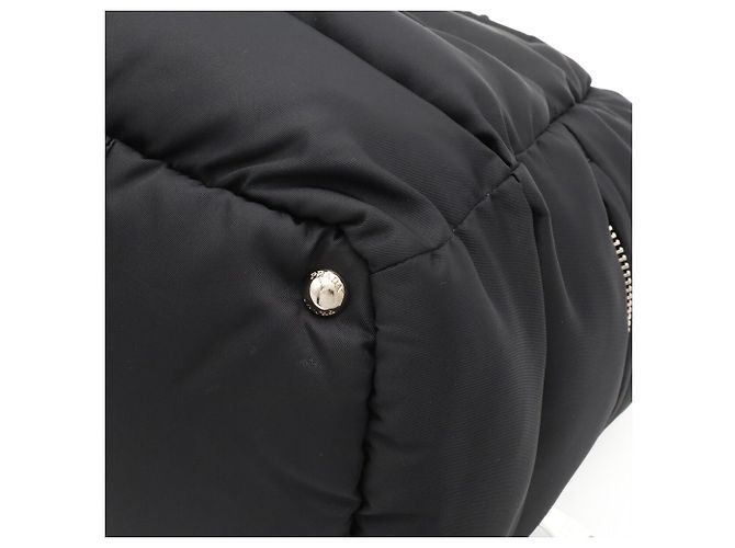 Borsa Tote Prada Bomber Triangle Nero - vista 4