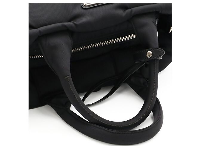 Borsa Tote Prada Bomber Triangle Nero - vista 5