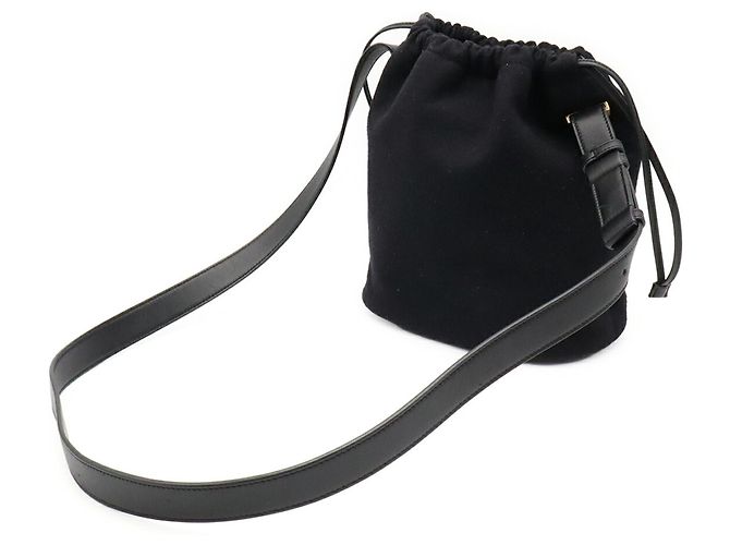 Borsa a secchiello Yves Saint Laurent Rive Gauche Nero - vista 3