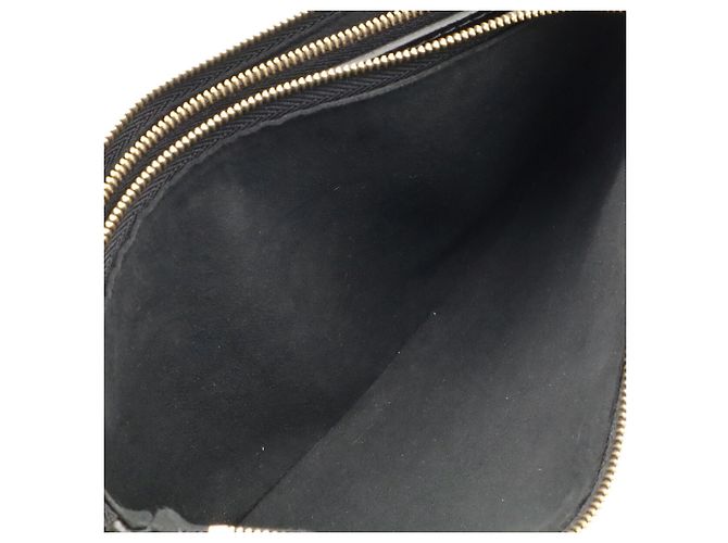 Louis Vuitton Monogram Empreinte Pochette Double Zip Shoulder Bag Nero Beige - vista 8