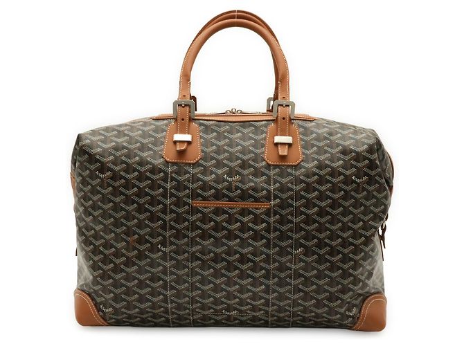 Borsa Boston Goyard Boeing 45 Marrone Nero Bianco - vista 2
