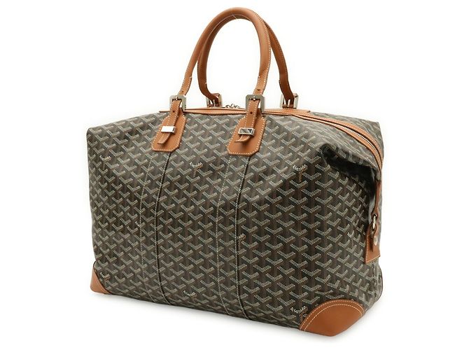 Borsa Boston Goyard Boeing 45 Marrone Nero Bianco - vista 3