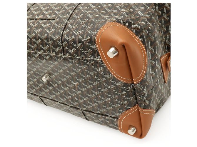 Borsa Boston Goyard Boeing 45 Marrone Nero Bianco - vista 4