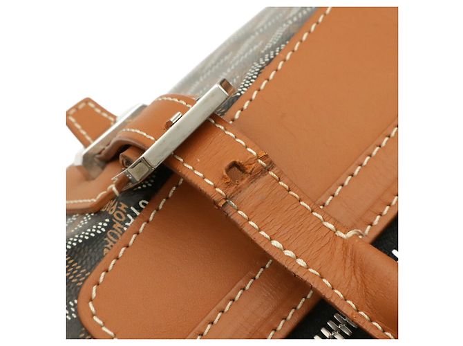 Borsa Boston Goyard Boeing 45 Marrone Nero Bianco - vista 6