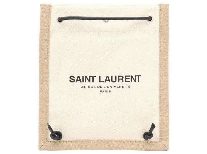 Zaino e Borsa a Tracolla Yves Saint Laurent University Flat Nero Beige - vista 2