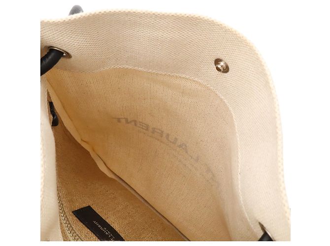 Zaino e Borsa a Tracolla Yves Saint Laurent University Flat Nero Beige - vista 8