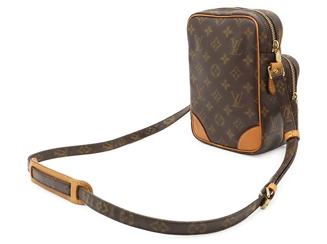 Borsa a tracolla Pochette Louis Vuitton Monogram Amazon Marrone - vista 3