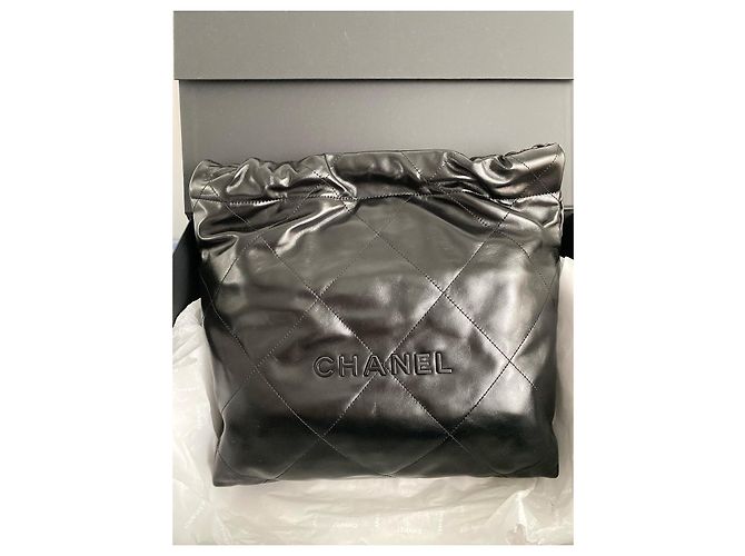 Borsa Tote Chanel 22 Large in pelle nera Nero - vista 2