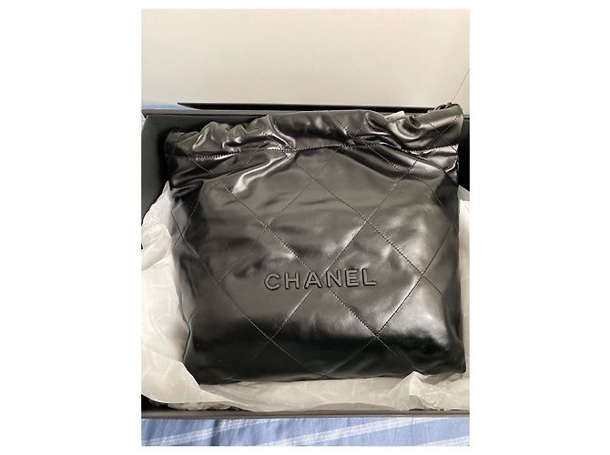 Borsa Tote Chanel 22 Large in pelle nera Nero - vista 3