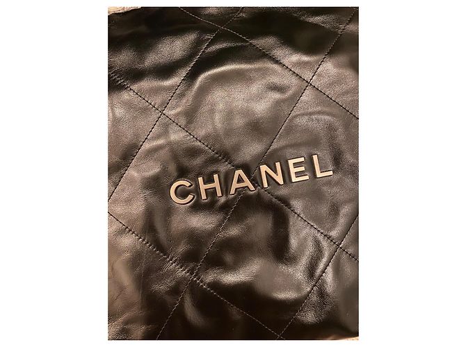 Chanel 19 Borsa Shopping Grande in Pelle d'Agnello Nera Nero - vista 13