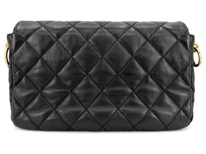 Borsa a tracolla Chanel Matelassé in pelle nera Nero - vista 2