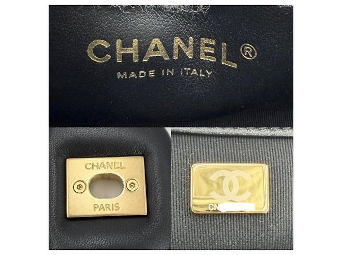 Borsa a tracolla Chanel Matelassé in pelle nera Nero - vista 5