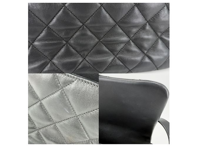Borsa a tracolla Chanel Matelassé in pelle nera Nero - vista 6