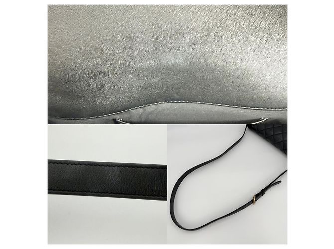 Borsa a tracolla Chanel Matelassé in pelle nera Nero - vista 7