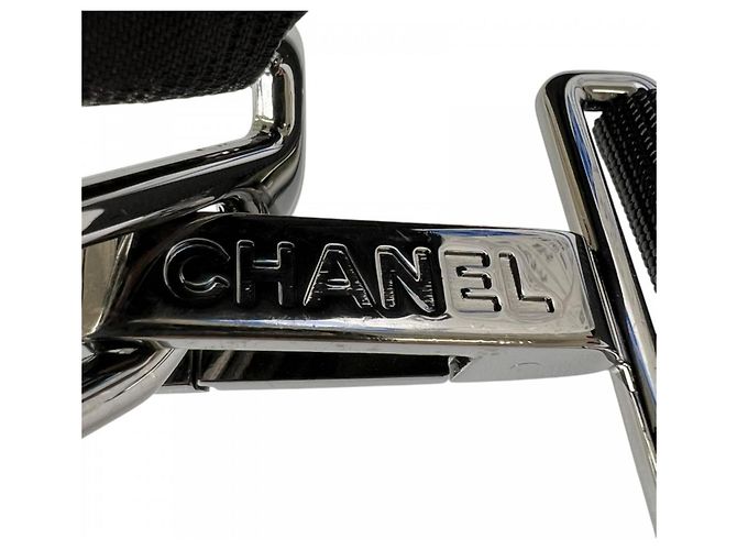 Borsa a tracolla Chanel in nylon nero - vista 11