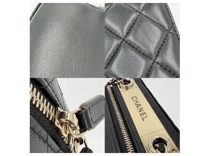 Borsa a tracolla con catena Chanel Matelassé Nero - vista 7