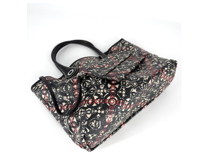 Borsa Tote Chanel da Donna Nero Rosso - vista 3