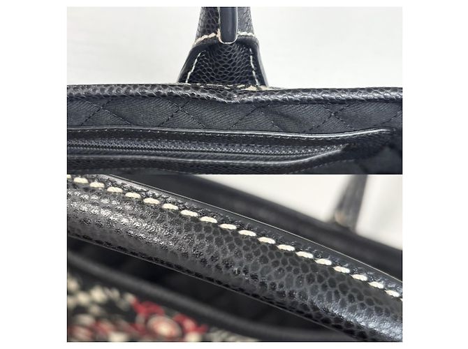 Borsa Tote Chanel da Donna Nero Rosso - vista 7