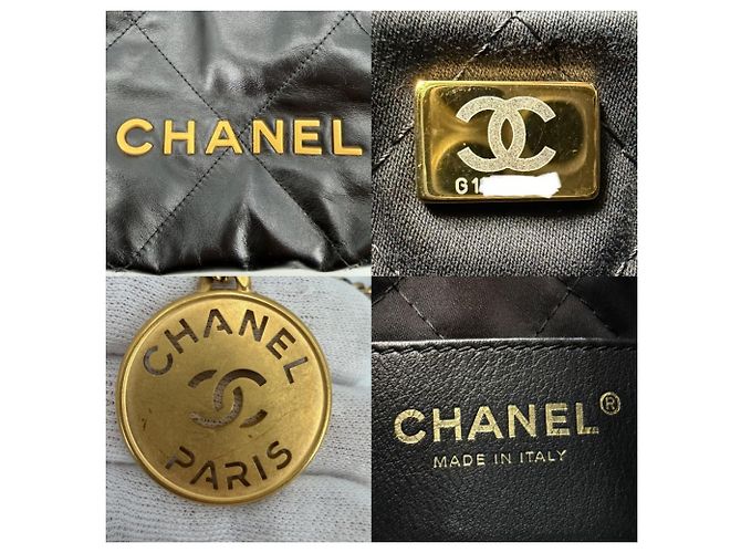 Timeless Borsa a tracolla con catena Chanel 22 da donna Nero - vista 5