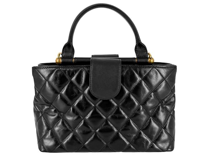 Borsa a tracolla Chanel Matelassé in pelle nera da donna Nero - vista 2