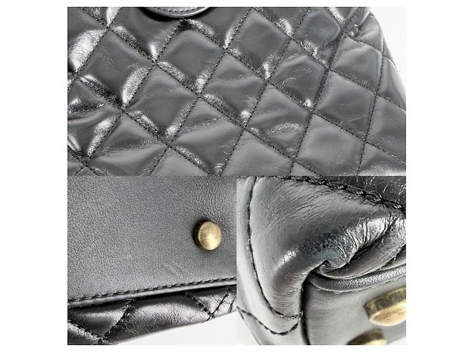 Borsa a tracolla Chanel Matelassé in pelle nera da donna Nero - vista 7